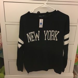 Navy Blue Brandy Melville "New York" Sweater